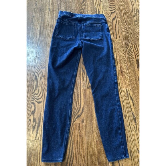 Spanx Jean-ish Denim Jogging Leggings Womens Small Dark Wash Pull On Stretch - Picture 8 of 9